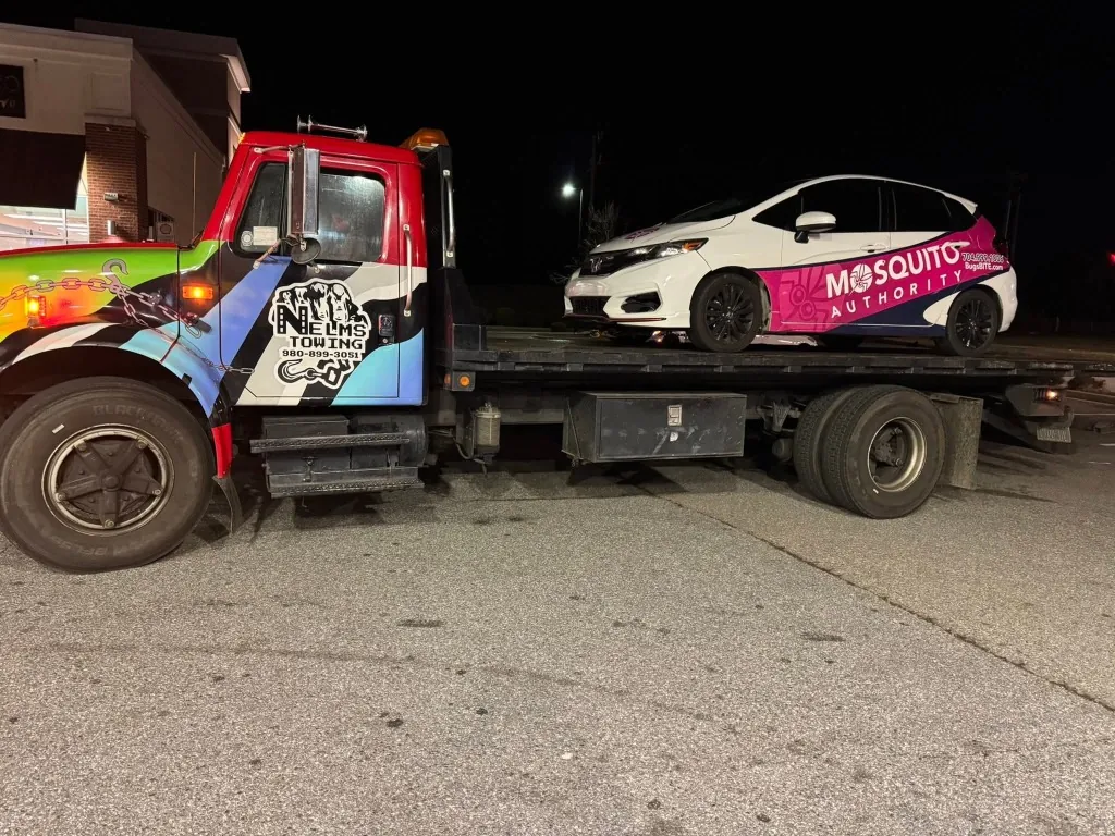 Nelms Towing LLC 24/7 night emergency dispatch towing Mosquito Authority commercial car